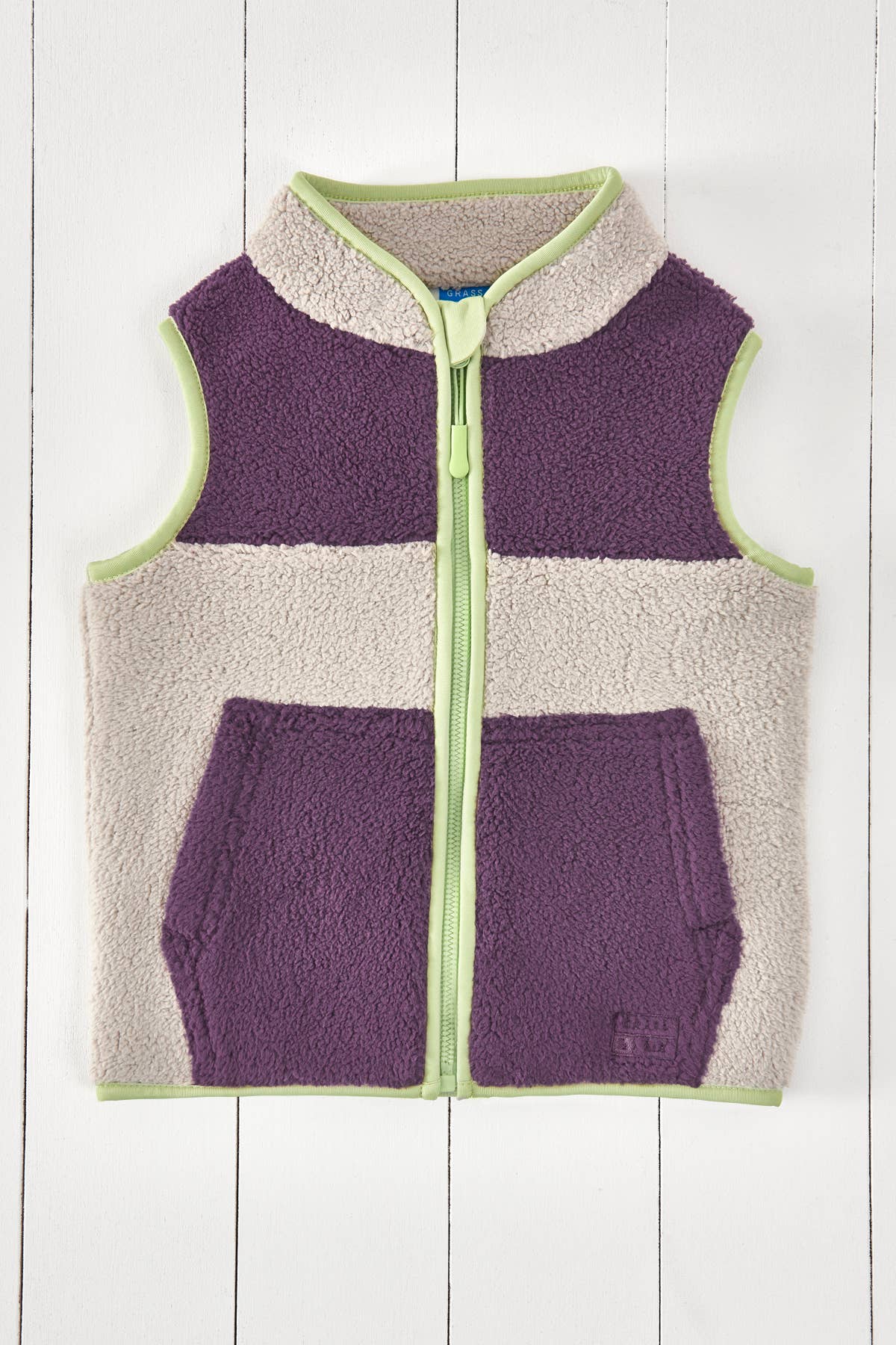 Grass & Air borgvest Amethyst og Geo grå