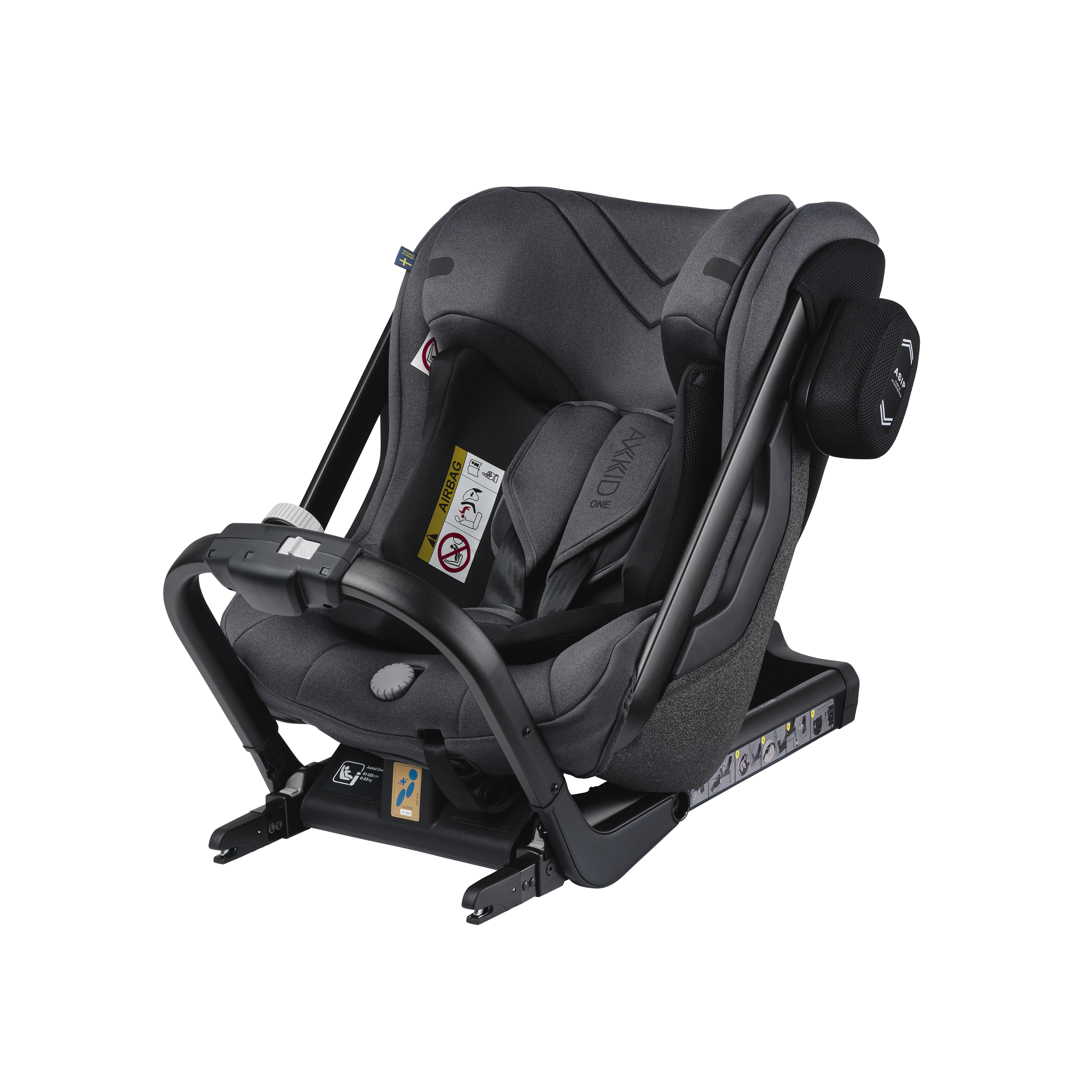 Axkid ONE 2 - Granit Melange - iSize 61-125 cm- ERBJUDANDE - 61-125 cm (3 månader till 7 år) - MamaMilla