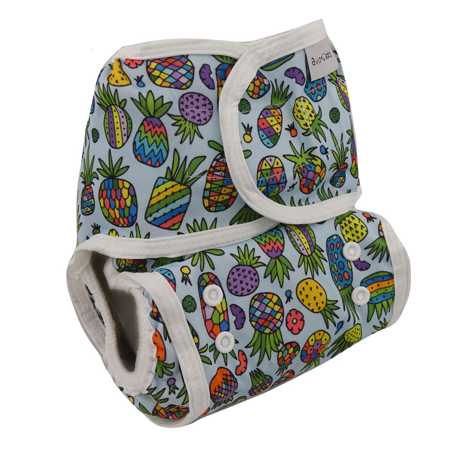 avo+cado one size sprout cover (hook & loop) - Funky Pineapples, Groovy Whales, Happy Turtles, Jungle Leaves, Avocado Heroes - - MamaMilla