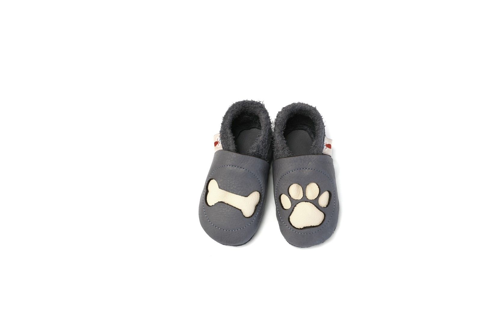 Baobaby Klassisk Babysko - Paw Grey S - - MamaMilla