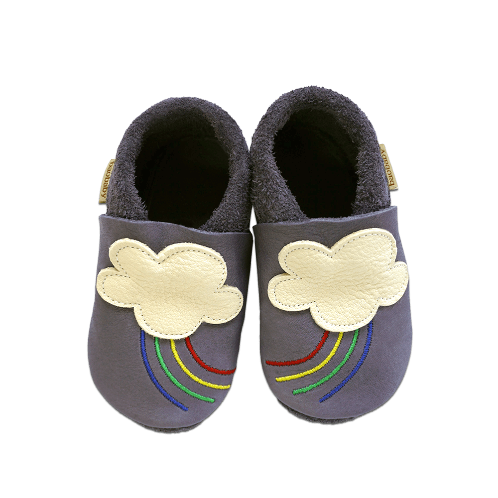 Baobaby Klassisk Babysko - Rainbow L - - MamaMilla
