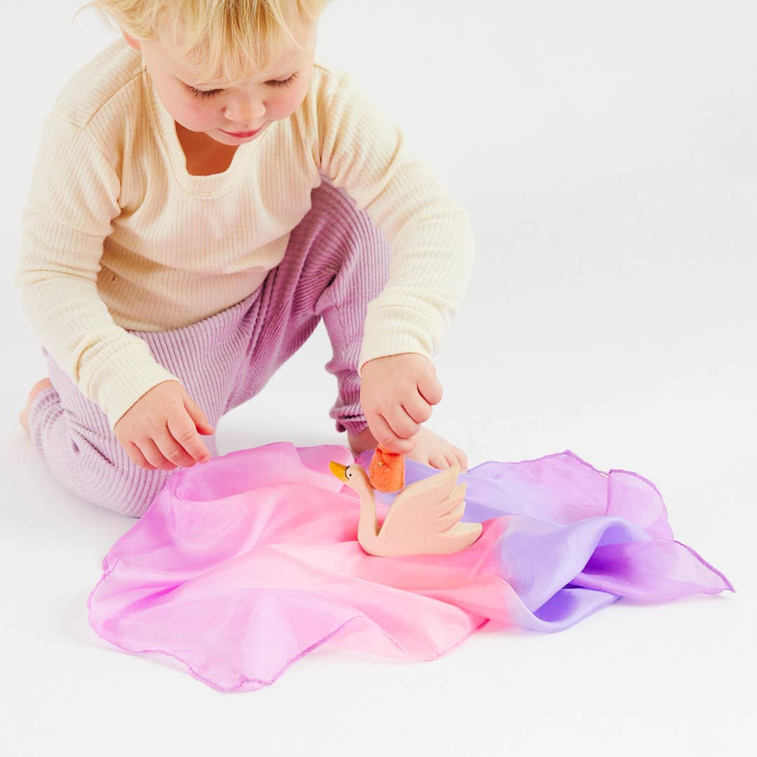 Sarahs Silk Mini Enchanted Playsilks - 100% Silk Natural, Waldorf Toys: Sea - - MamaMilla