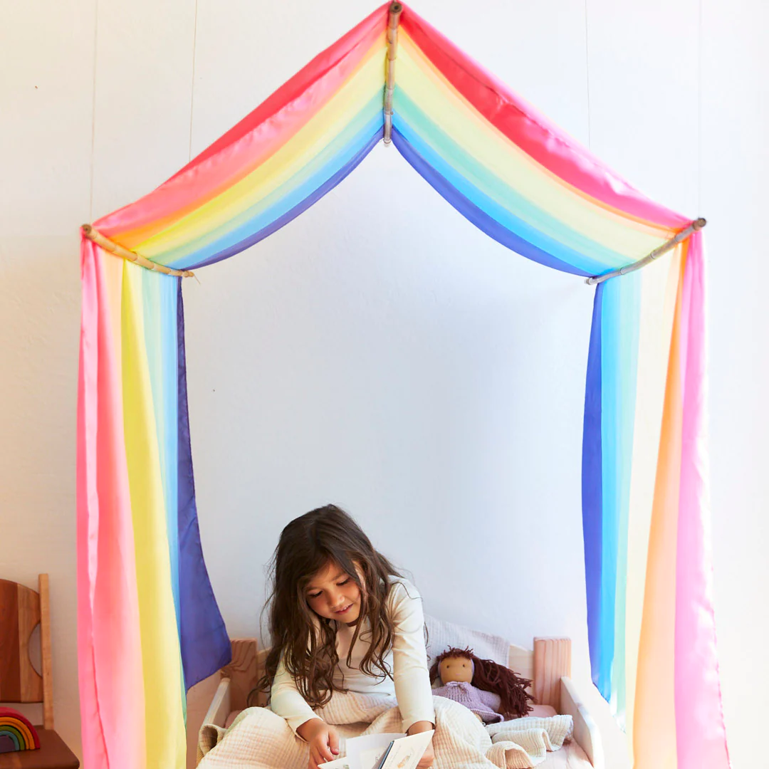 Sarahs Silk Double Rainbow Playsilk - - MamaMilla