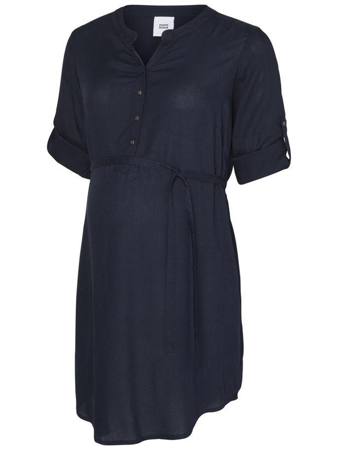 Mamalicious Woven Tunika - Mörkblå - Mamma - MamaMilla