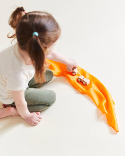 Sarahs Silk Mini Playsilks - Pretend Play 100% Natural Silk Waldorf Toys: Red - - MamaMilla