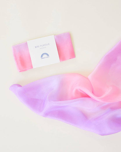 Sarahs Silk Mini Enchanted Playsilks - 100% Silk Natural, Waldorf Toys: Rainbow - - MamaMilla