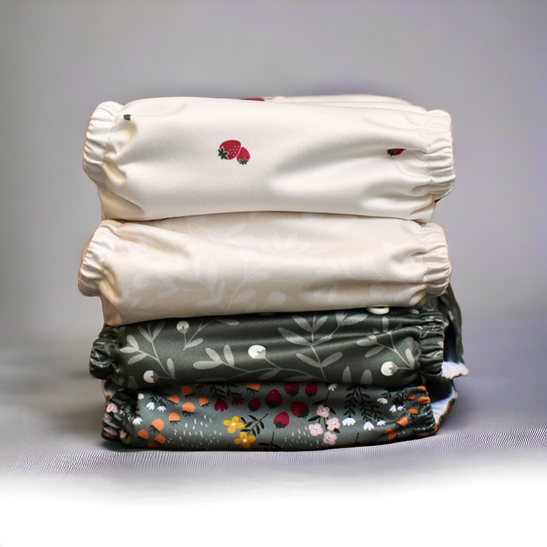 The Swedish Forest | Pocket Diaper | Slim 3-15kg: Humleblomster blå / No inserts - - MamaMilla