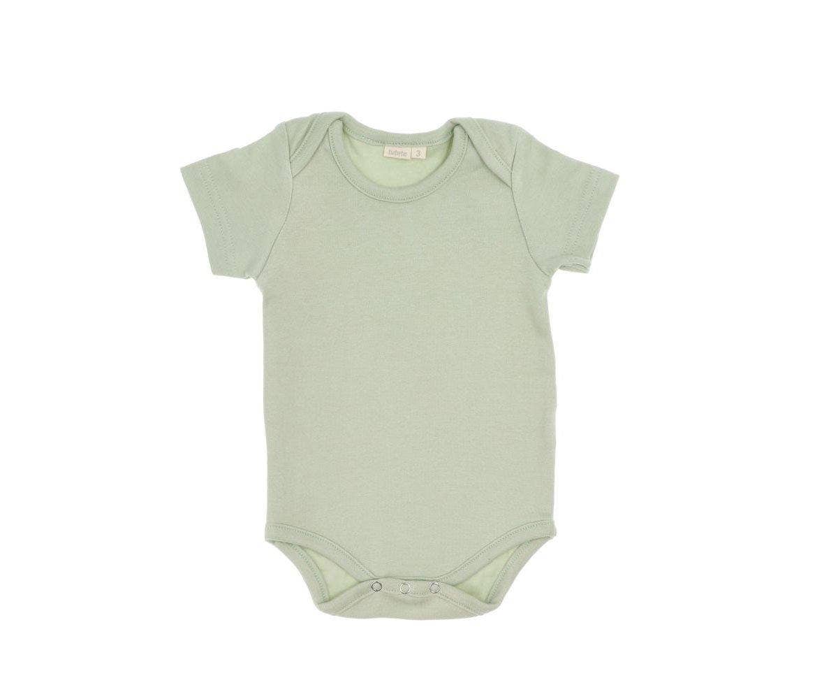 Tutete kortærmet babybody med salvieblade - 3 mdr.