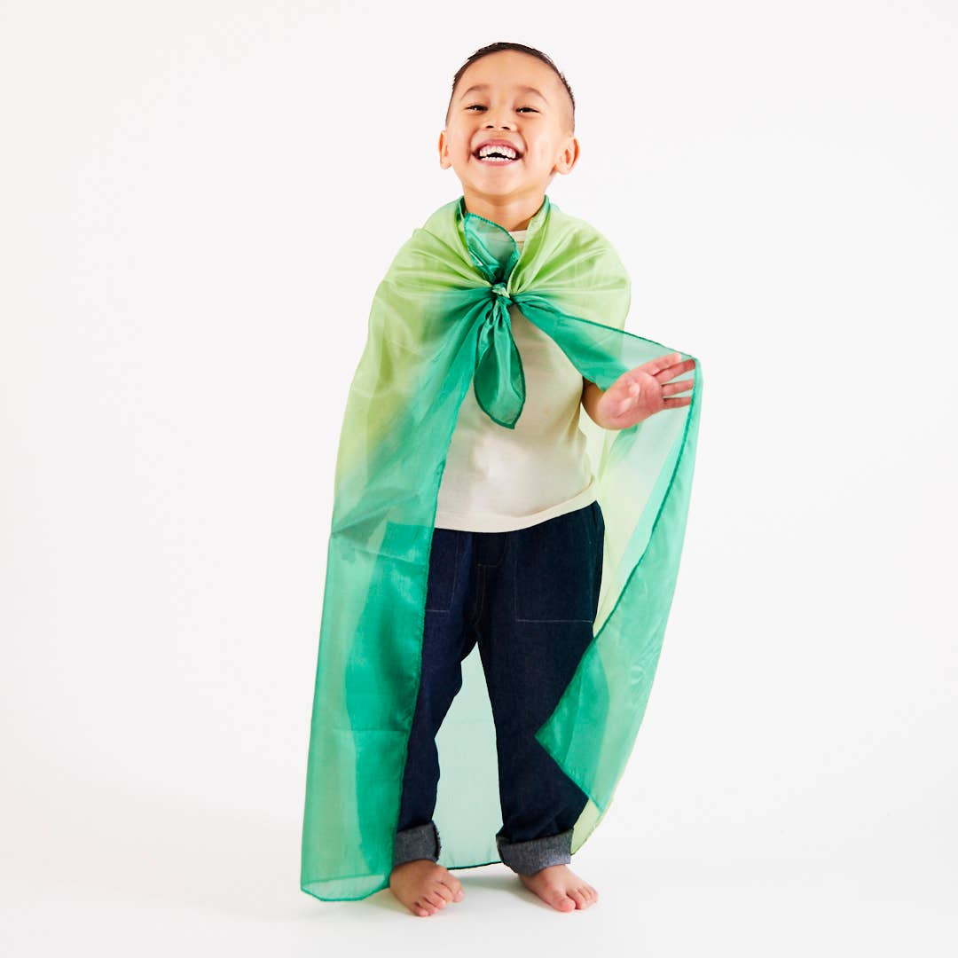 Sarahs Silk Earth Playsilks - Open-Ended 100% Silk, Natural Waldorf Toys: Forest - - MamaMilla