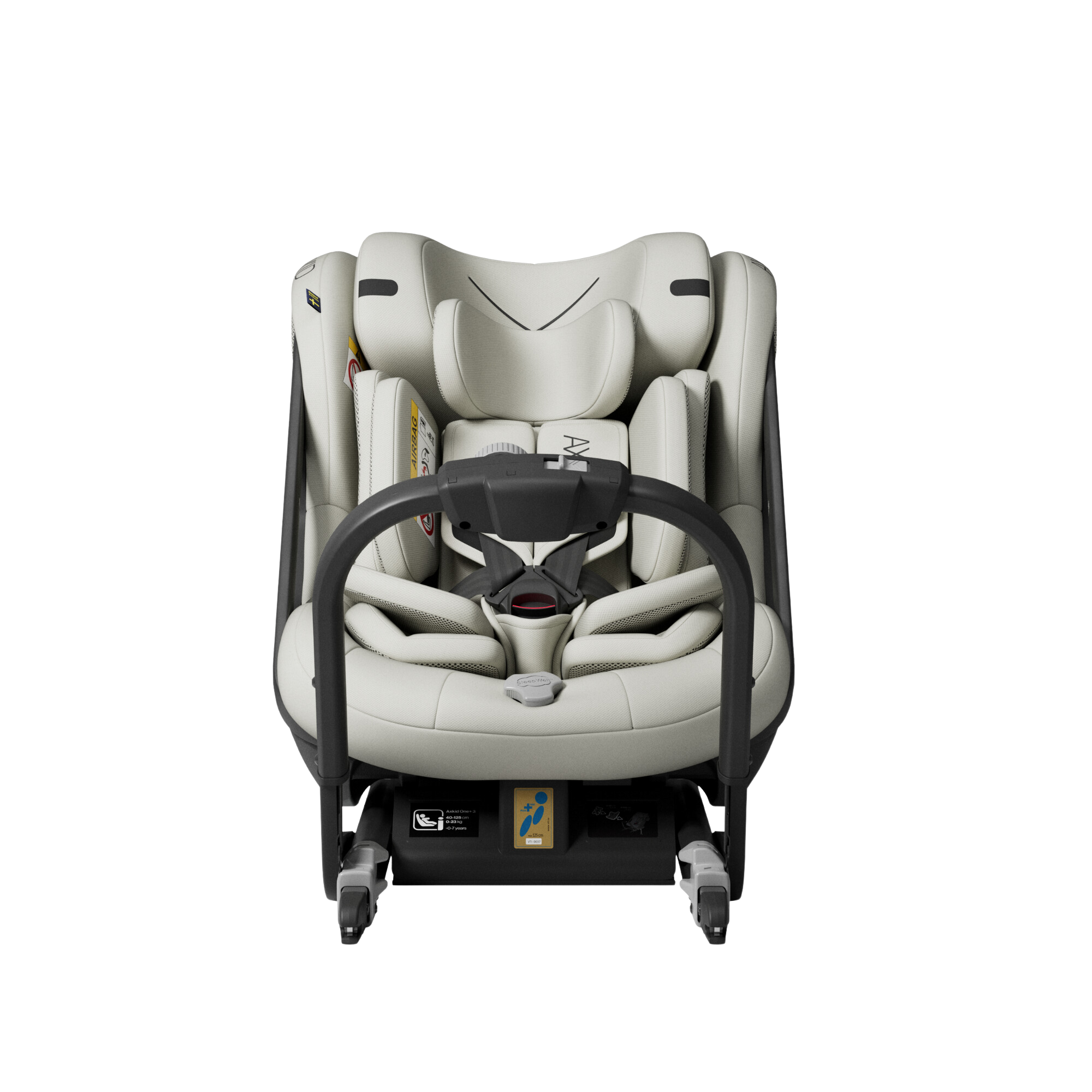 Axkid ONE+ 3 - Beachgrass Beige - iSize 40-125 cm - 40-125 cm (Nyfödd till 7 år) - MamaMilla