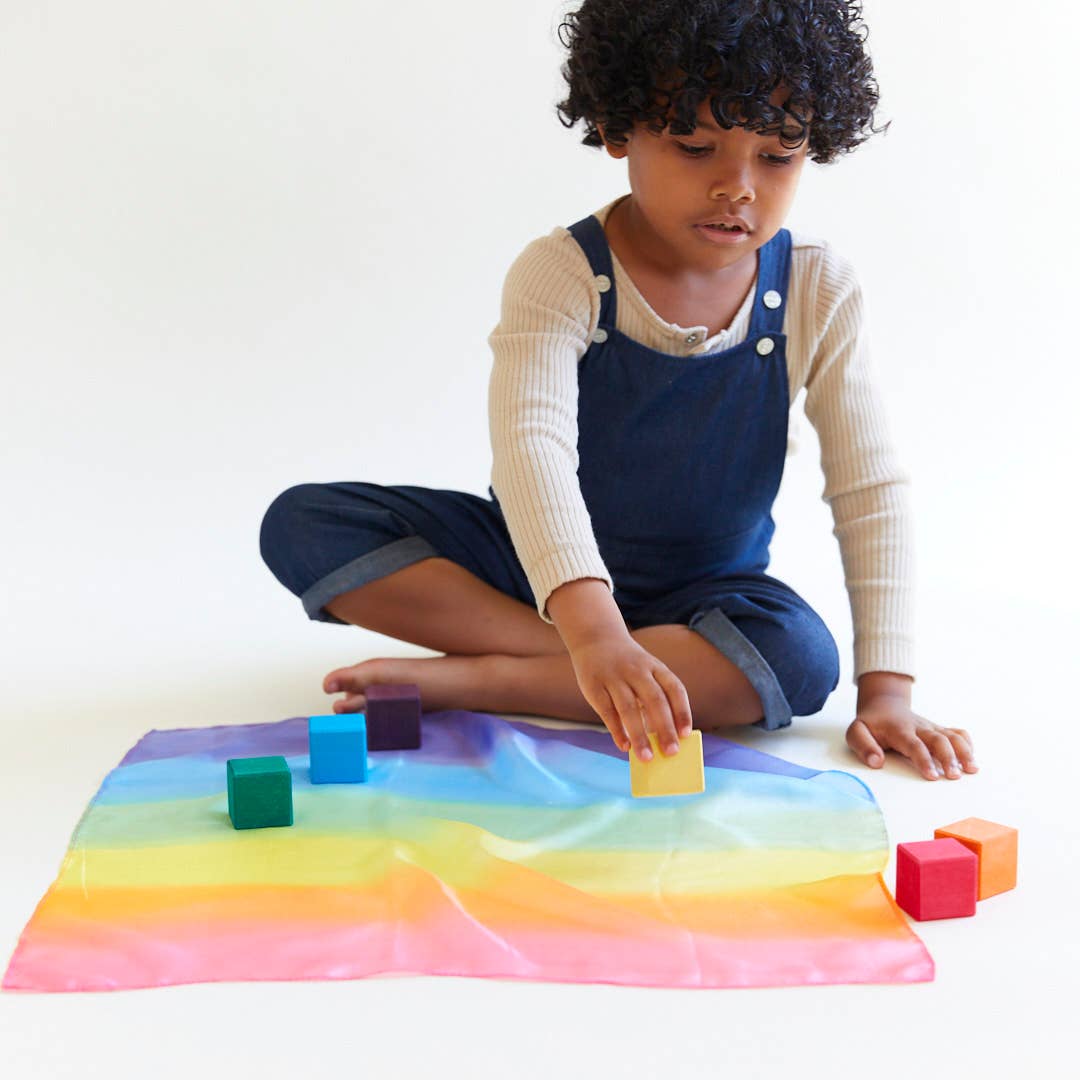 Sarahs Silk Mini Enchanted Playsilks - 100% Silk Natural, Waldorf Toys: Starry Night - - MamaMilla