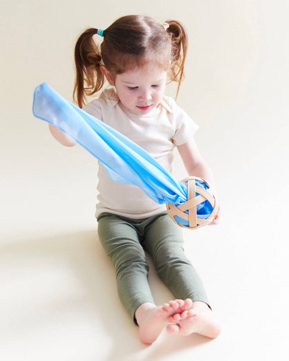 Sarahs Silk Mini Playsilks - Pretend Play 100% Natural Silk Waldorf Toys: Sunshine - - MamaMilla