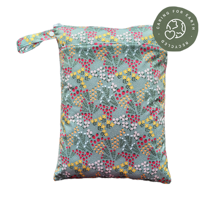Svenska Skogen | Wetbag medium: Humleblommor gröna - - MamaMilla