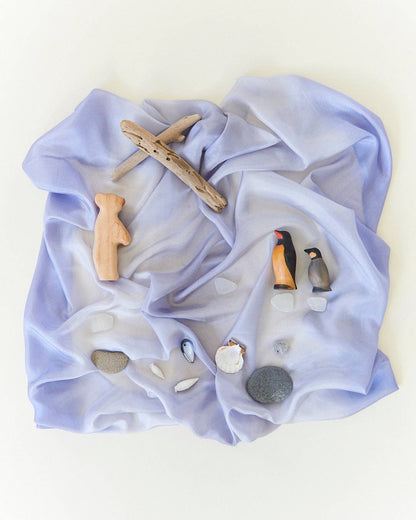 Sarahs Silk Earth Playsilks - Open-Ended 100% Silk, Natural Waldorf Toys: Desert - - MamaMilla