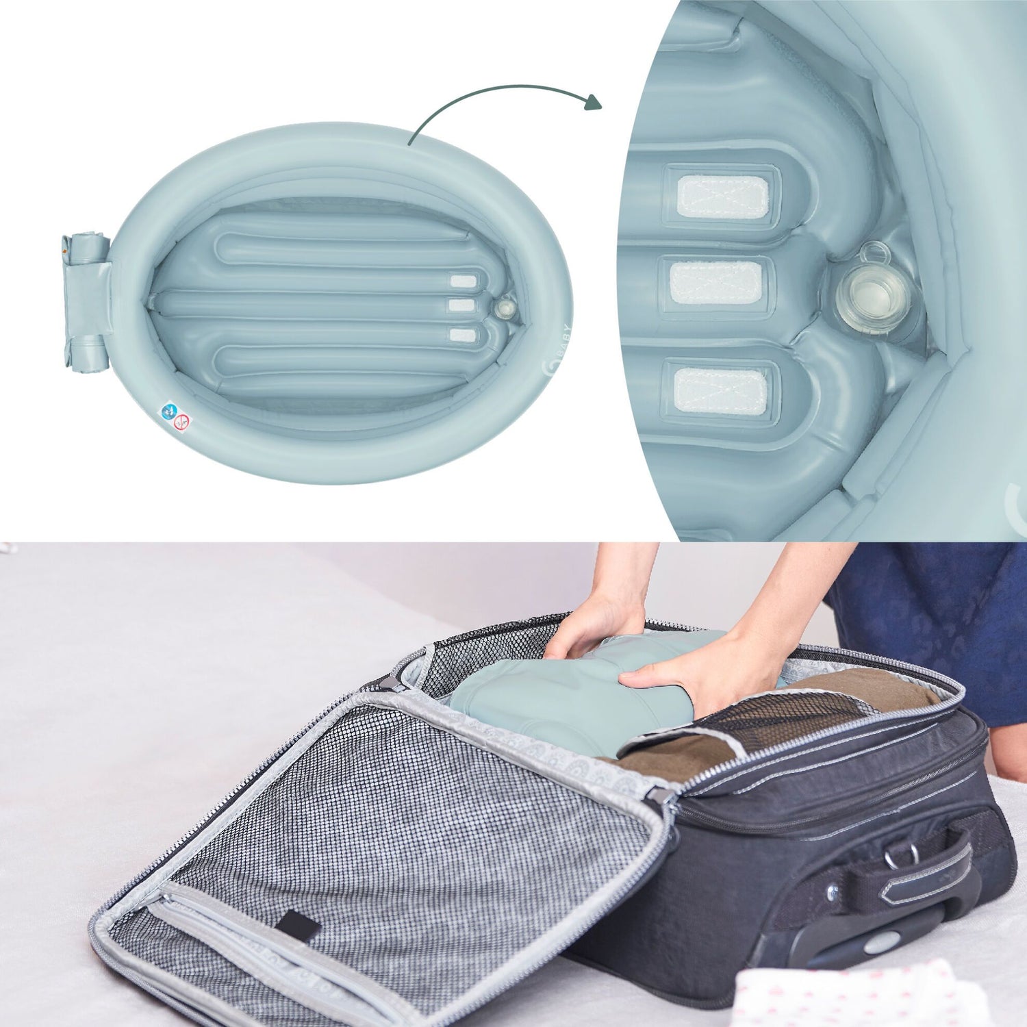 Babymoov Oppusteligt badekar – Aqua Dots - Badekar - MamaMilla