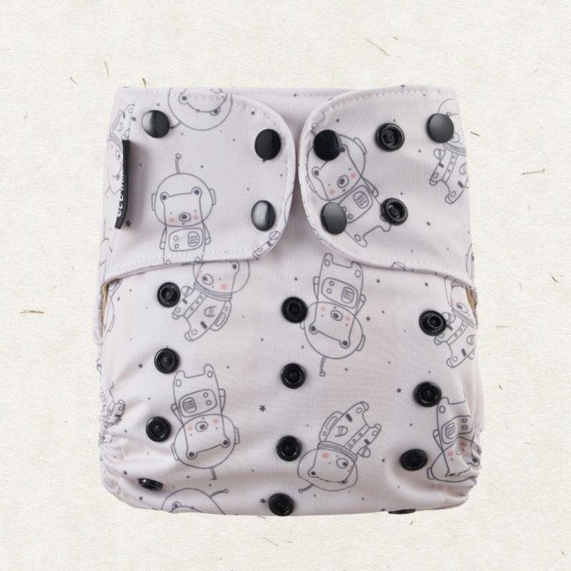 One Size Coolmax Pocket Diaper. Space Teddy - - MamaMilla