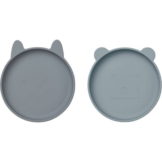 Liewood Olivia Tallerken 2-pak - Rabbit &amp; Bear Mix
