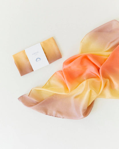 Sarahs Silk Earth Playsilks - Open-Ended 100% Silk, Natural Waldorf Toys: Ocean - - MamaMilla