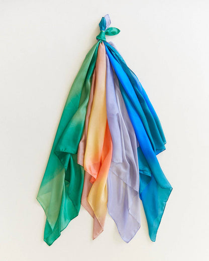 Sarahs Silk Earth Playsilks - Open-Ended 100% Silk, Natural Waldorf Toys: Desert - - MamaMilla