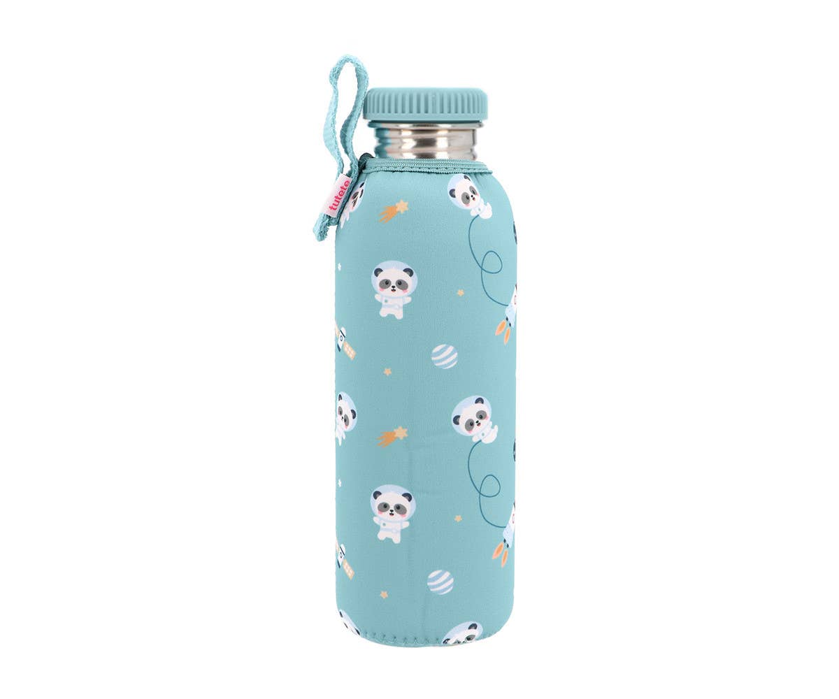Tutete drikkedunk i rustfrit stål med neopren cover - 750 ml - Pandas in Space
