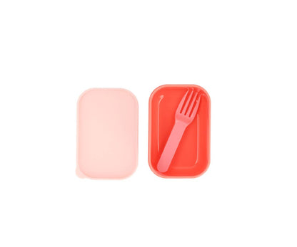 Tutete bento madkasse med gaffel - Stripes Bloom &amp; Blush