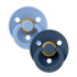 BIBS Colour rund sut str. 2, latex – Sky Blue/Steel Blue (2-pack) - MamaMilla