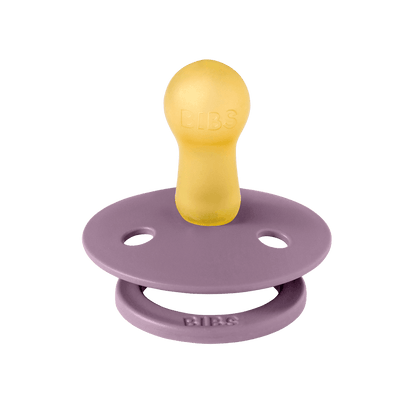BIBS Color rund napp storlek 2, latex – Violet Sky/Mauve (2-pack) - MamaMilla