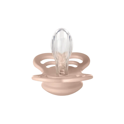 BIBS Supreme symmetrisk napp storlek 2, silikon – Ivory/Blush (2-pack) - MamaMilla