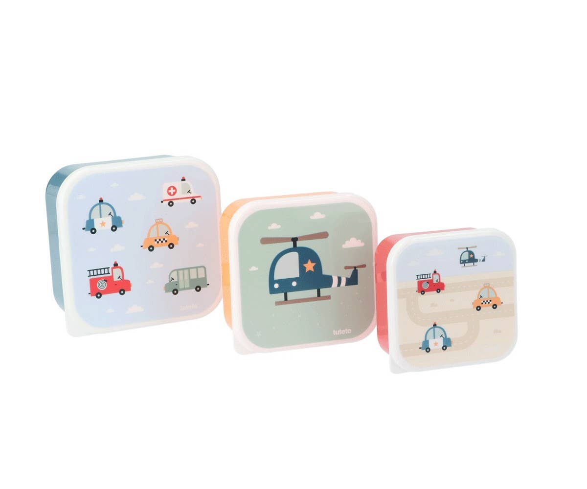 Tutete madkasser 3-pak - City Cars