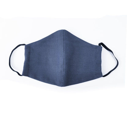 Fidella Masker - Chevron/Denim Blauw met elastiek - - MamaMilla