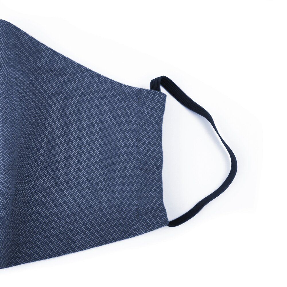 Fidella Mundbind - Chevron/Denim Blue med elastik - - MamaMilla