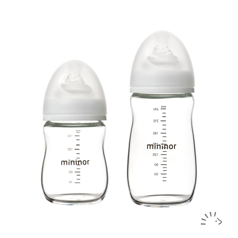 Mininor Sutteflaske I Glas Og Silikone
