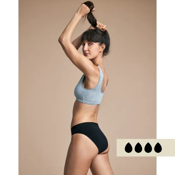 Imse Vimse Menstruationstrusse Bikini - Kraftig Flow - Sort