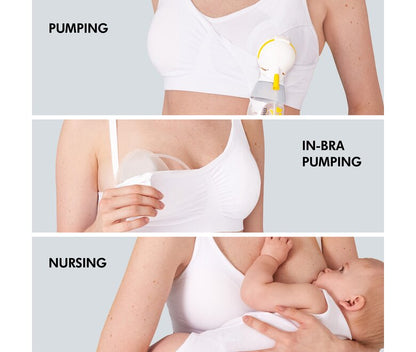 Medela Komfortabel 3-i-1 amme- og pumpe-BH, sort, str. M - MamaMilla