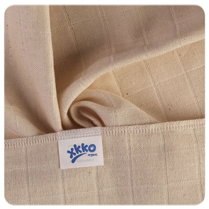 XKKO Washandje van Biologisch Katoen - Mousseline - 40x40 cm - 10 stuks - Naturel - Washandjes - MamaMilla