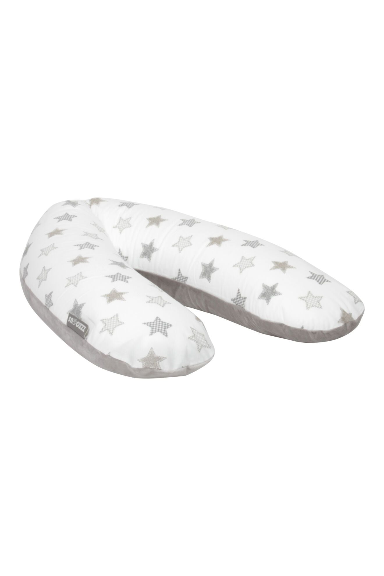 Snoozzz Graviditet &amp; Amningskudde - Star Grey - Amningskudde - MamaMilla