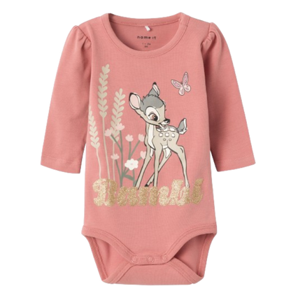 Name it body met Disney motief en glitters - Droma - Bambi - Ash Rose - Body - MamaMilla