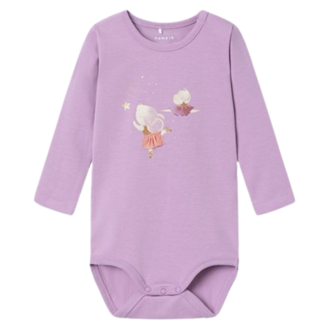 Name it body med tylldetalj - Ryra - Ballerina Mouse - Lavender Mist - Body - MamaMilla