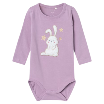 Noem het body met glitterdetails - Solinne - Rabbit - Lavender Mist - Body - MamaMilla