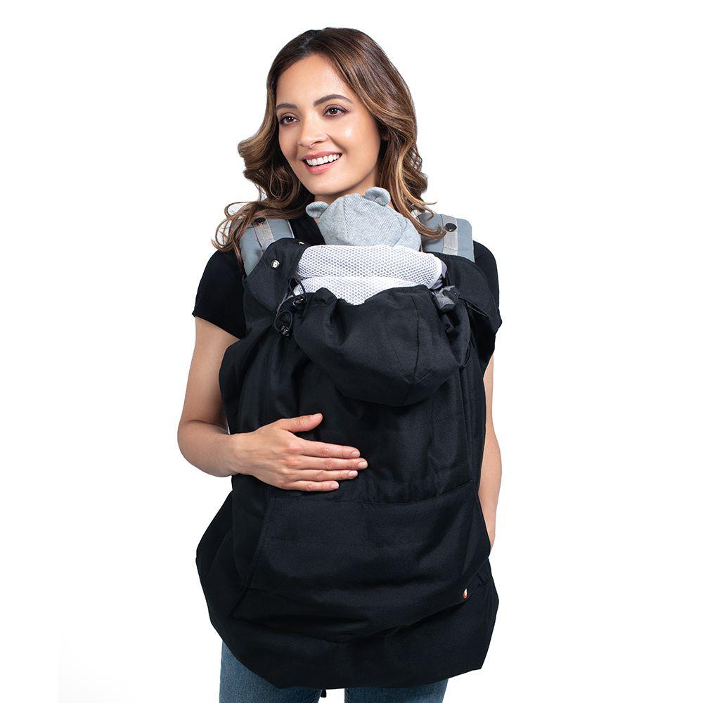Wombat &amp; Co. vinterfodral för bärsele och swaddle - Charcoal Black/Grey - Bärskydd - MamaMilla