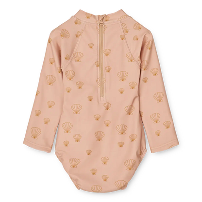 Liewood babyzwempak met lange mouwen - Badpak Maxime - Sea shell / Pale Toscane - Zwemkleding - MamaMilla