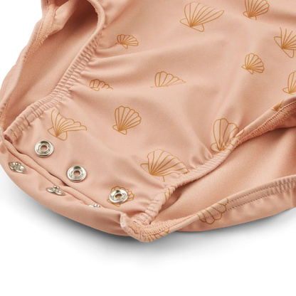 Liewood babyzwempak met lange mouwen - Badpak Maxime - Sea shell / Pale Toscane - Zwemkleding - MamaMilla