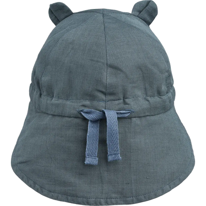 Liewood solhatt med skärm och öra - Gorm - Whale blue - Solhatt - MamaMilla