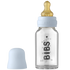 Bibs glas sutteflaske - Latex - 110 ml. - Baby Blue - Flaskebarn - MamaMilla