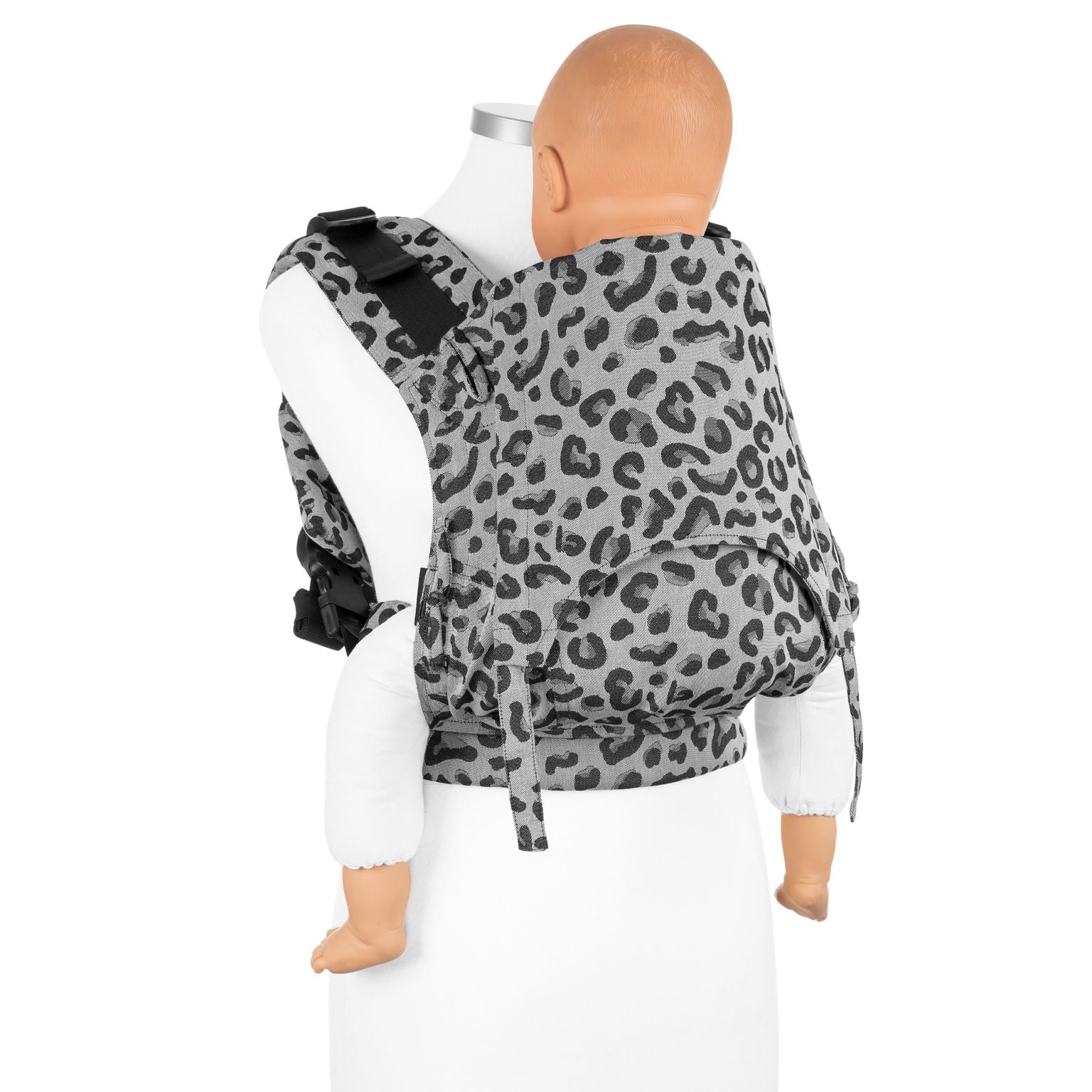 Fidella Fusion Fullbuckle Bæresele - Leopard Silver - Baby - bæresele - MamaMilla